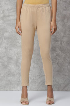 Beige Knitted Leggings image number 0